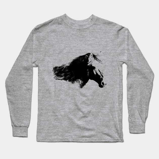 Horse Long Sleeve T-Shirt by hudayadi